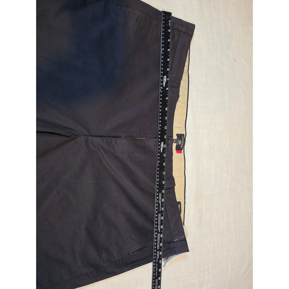 Dockers Mens Ultimate Short Big & Tall Navy Black Supreme Flex Chino Shorts 52